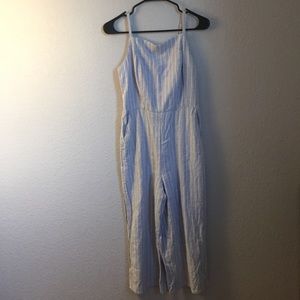 Women’s purple and white jumpsuit
